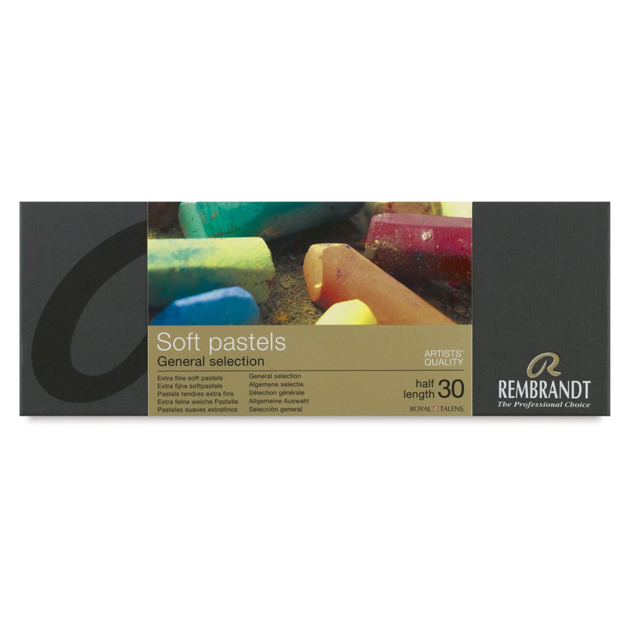 Rembrandt Soft Pastel Set - Assorted Colors, Half Sticks, Set of 30